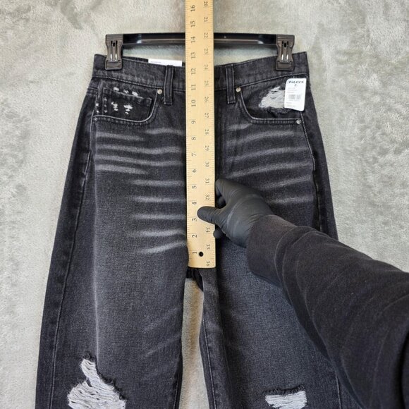 RSQ 90s Jeans Womens 25 Distressed Ripped High Rise Tillys Vintage Denim Y2K - Picture 4 of 13